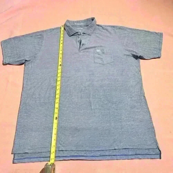 B Draddy Sport Polo Shirt Mens Striped Country Club of Virginia Golf Size XL - Picture 5 of 10